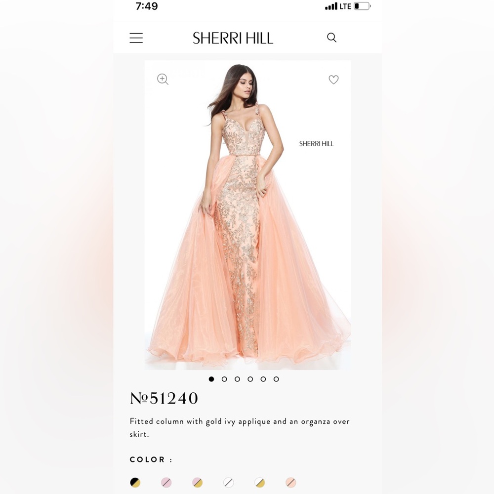 Size six Sherri hill prom dress only worn once in excellent condition.